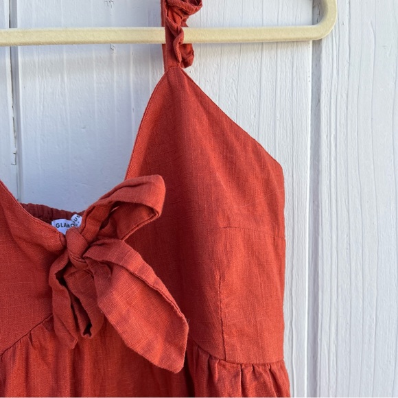 100% Cotton Terra cotta maxi maternity dress, Size us2 - Picture 8 of 8